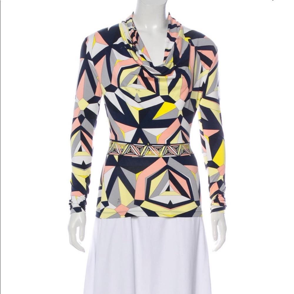 Emilio Pucci long sleeves top cowl neck